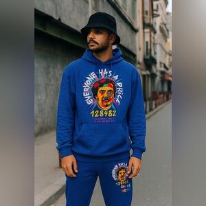 Rebel Minds Pablo Escobar Gaviria Hoodie & Jogger Sweat Pants 3XL Drip Flex RARE
